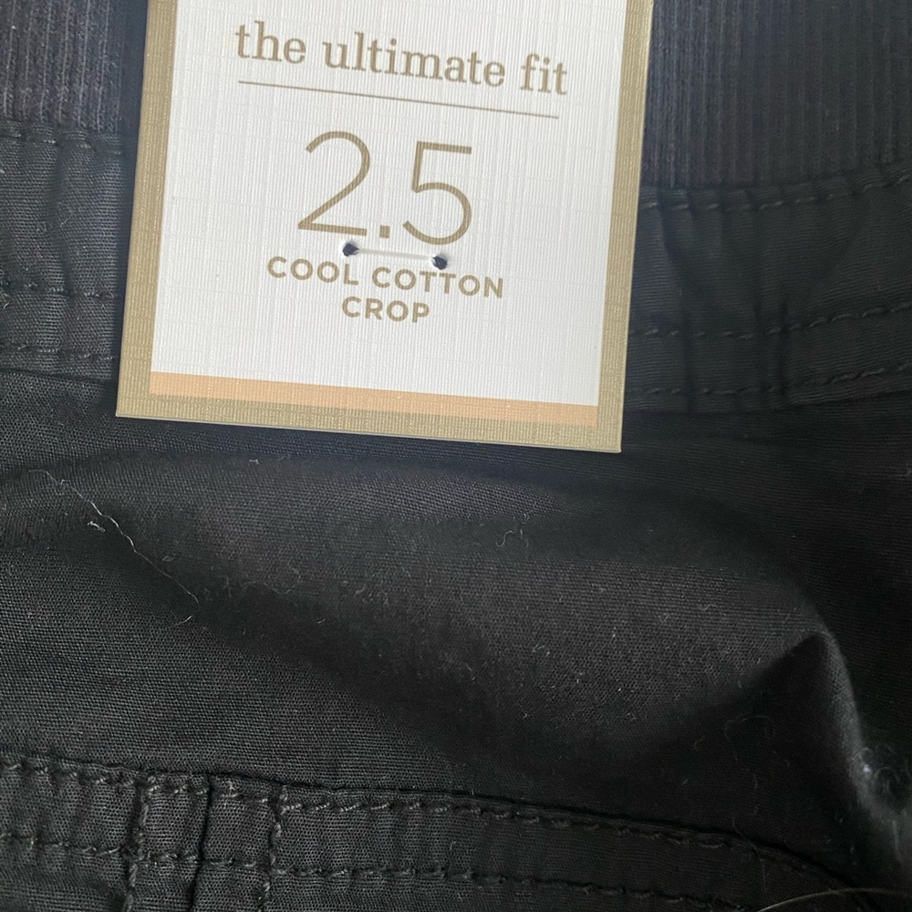 Chico's Black Capris with Button Detail - Picture 6 of 6